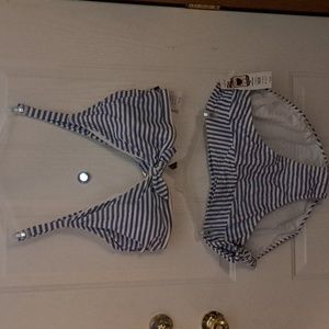 Plus size 2 pc bikini  Blue & White Stripe 3XL (24W-26W) New